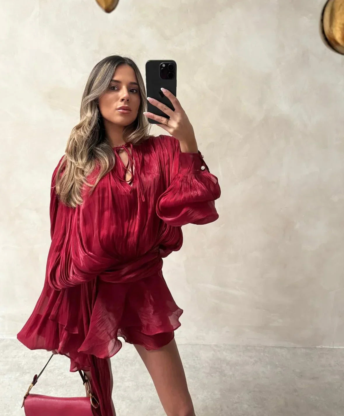 Lexi | Robe D'Été Courte pour Femme Avec Volants et Manches Ballons