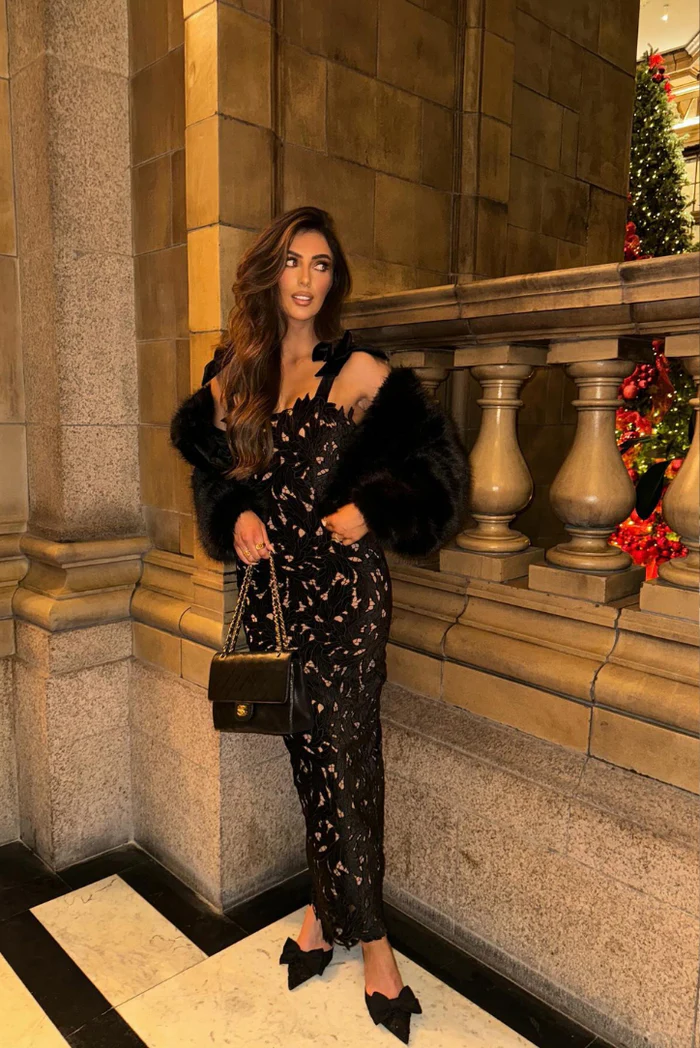 Megan | Robe Longue Fleurie Sans Manches pour Fête