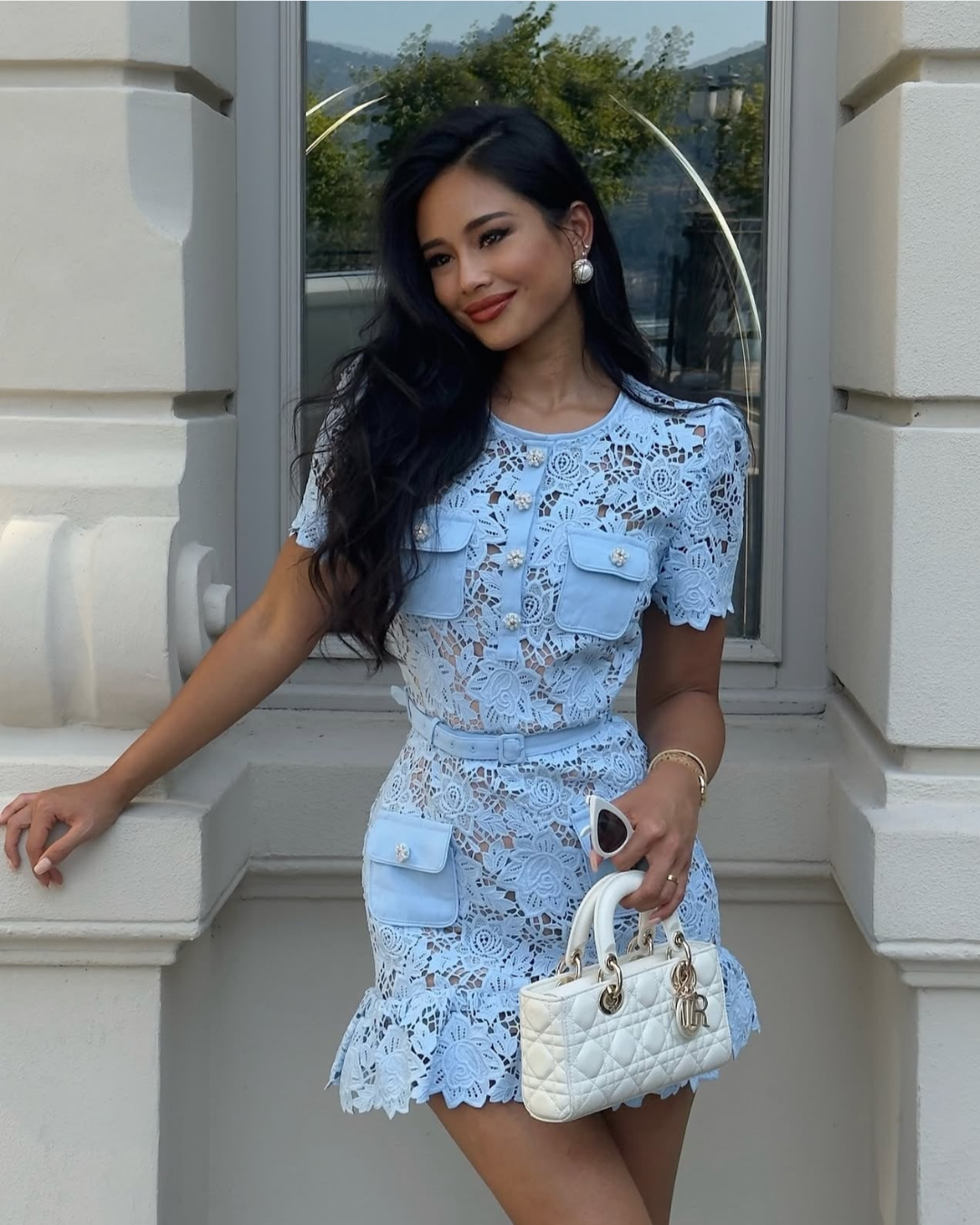Romy | Robe de Printemps Courte Élégante en Dentelle Florale pour Femme