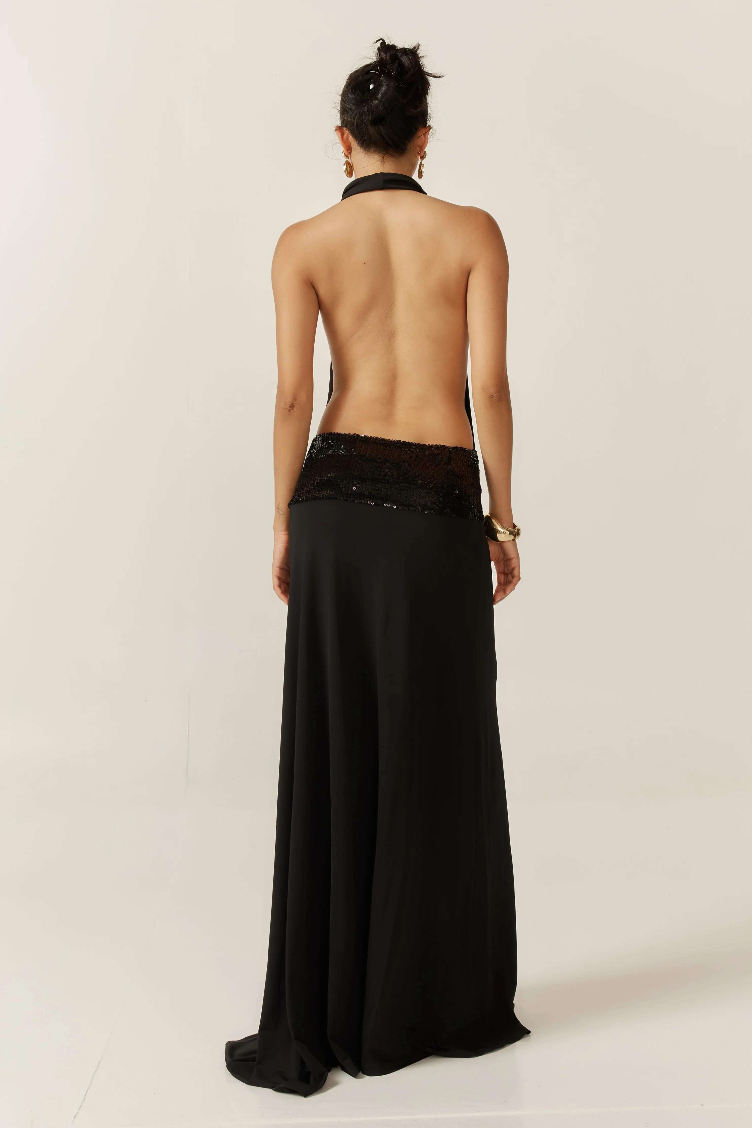 Senna | Robe Maxi pour Femme Avec dos Nu et Détails en Paillettes