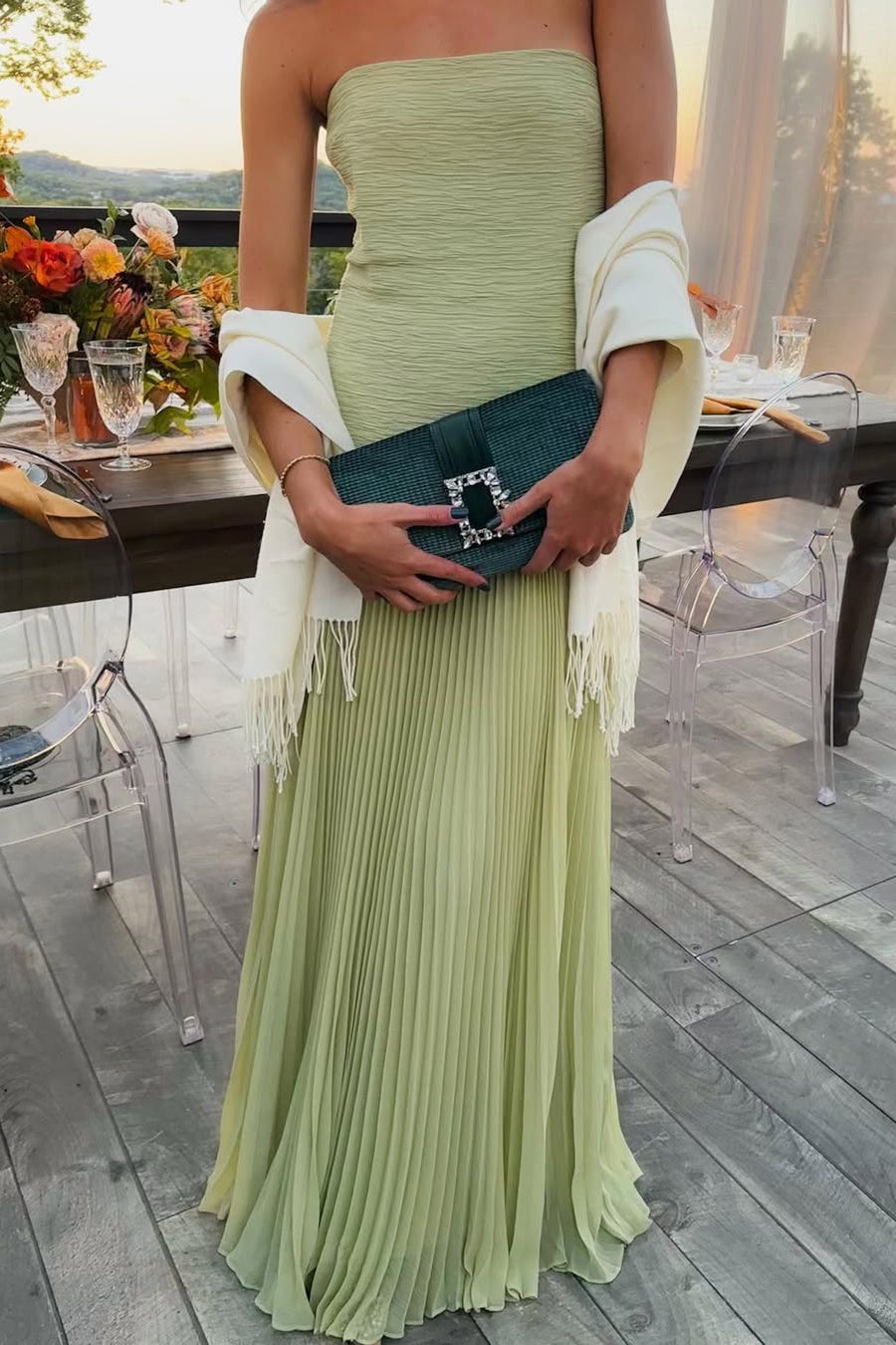 Skyla | Robe D'Invitée de Mariage Maxi Bustier pour Femme