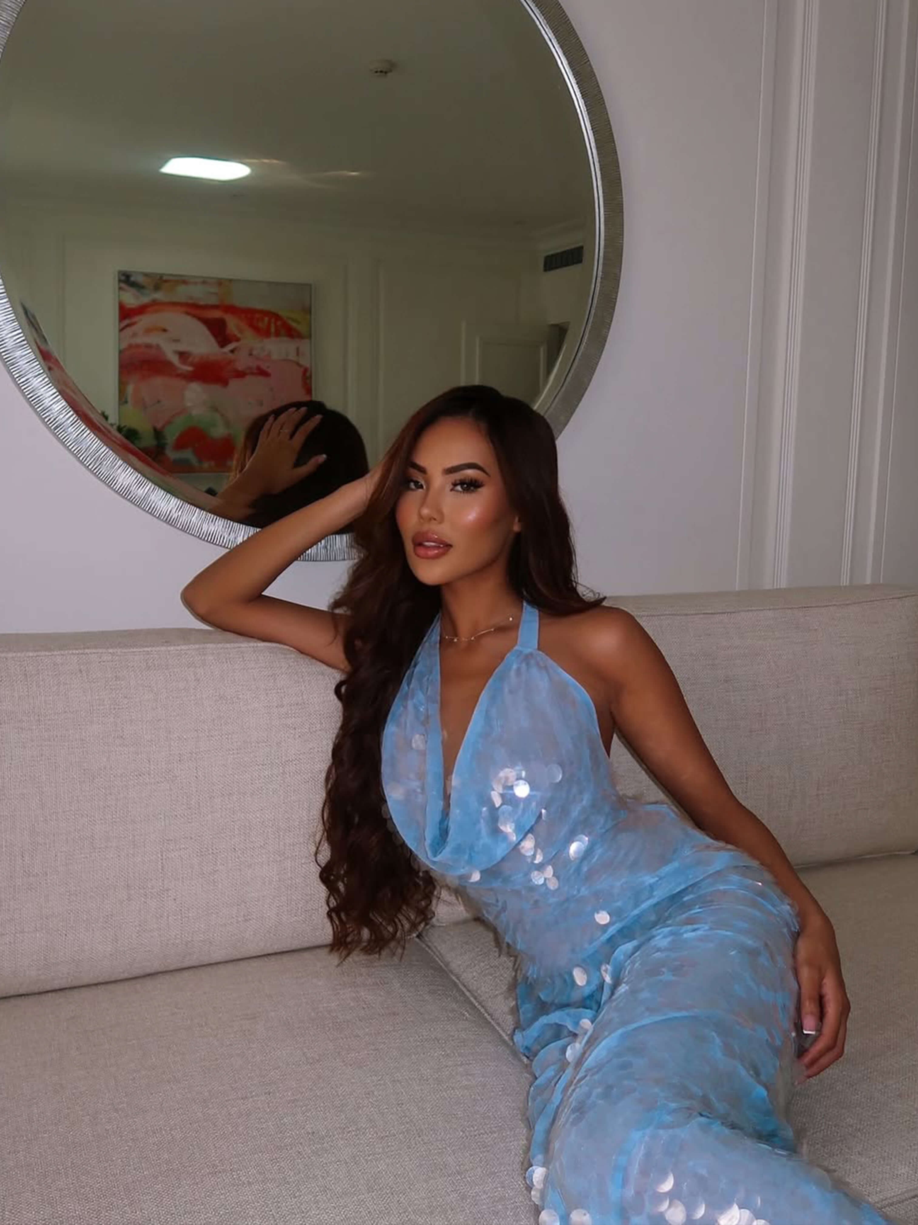 Suzy | Robe D'Été Maxi Sans Manches à Sequins pour Femmes